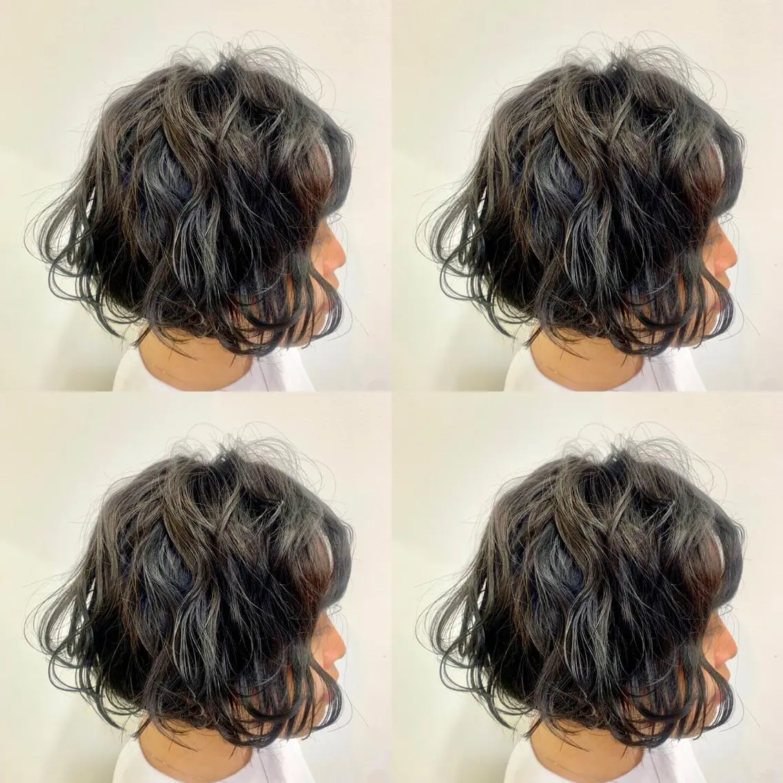 ショート カラー 切りっぱなしボブ ボブ 外ハネヘア ブリーチ👩‍🦳/ ‪✂︎MANAMIのヘアスタイル