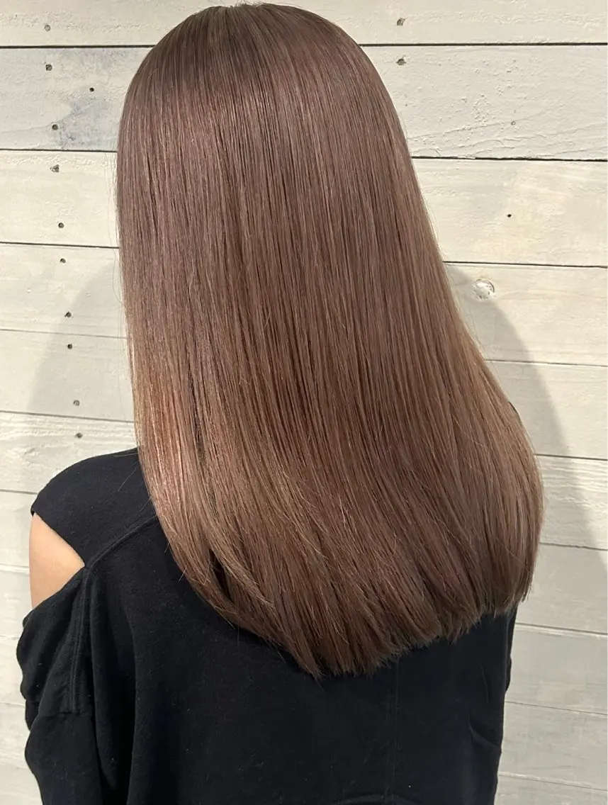 セミロング カラー ヘアカラー トリートメント ブリーチ/艶カラー RYUTOのヘアスタイル