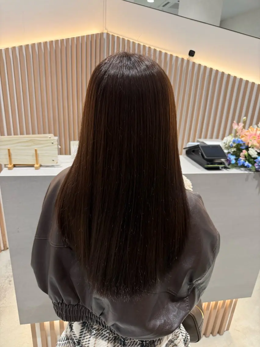 ロング 縮毛矯正 馬場 美咲のヘアスタイル