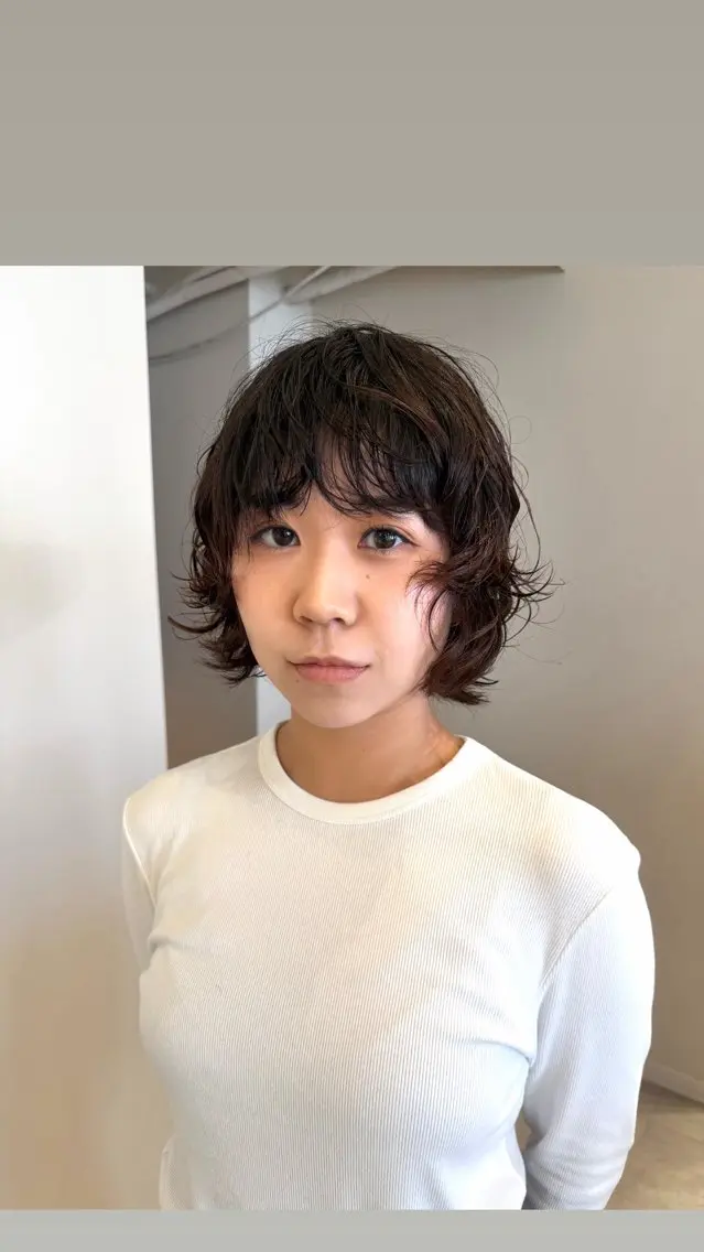 ショート パーマ ボブ レイヤーカット ニュアンスパーマ /ボブパーマriseのヘアスタイル