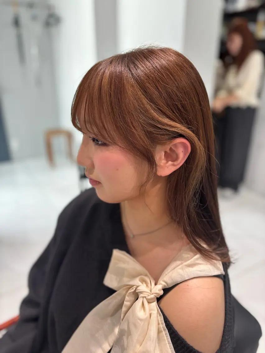 ロング カット トリートメント 透明感ツヤカラー/ 縮毛矯正/静岡のヘアスタイル