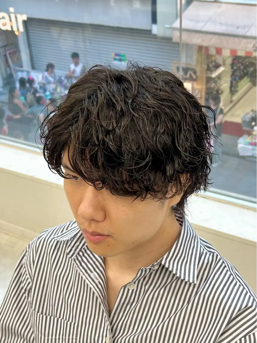 ショート パーマ メンズ カット パーマ トリートメント 🏁メンズパーマ/ RYOYAのヘアスタイル