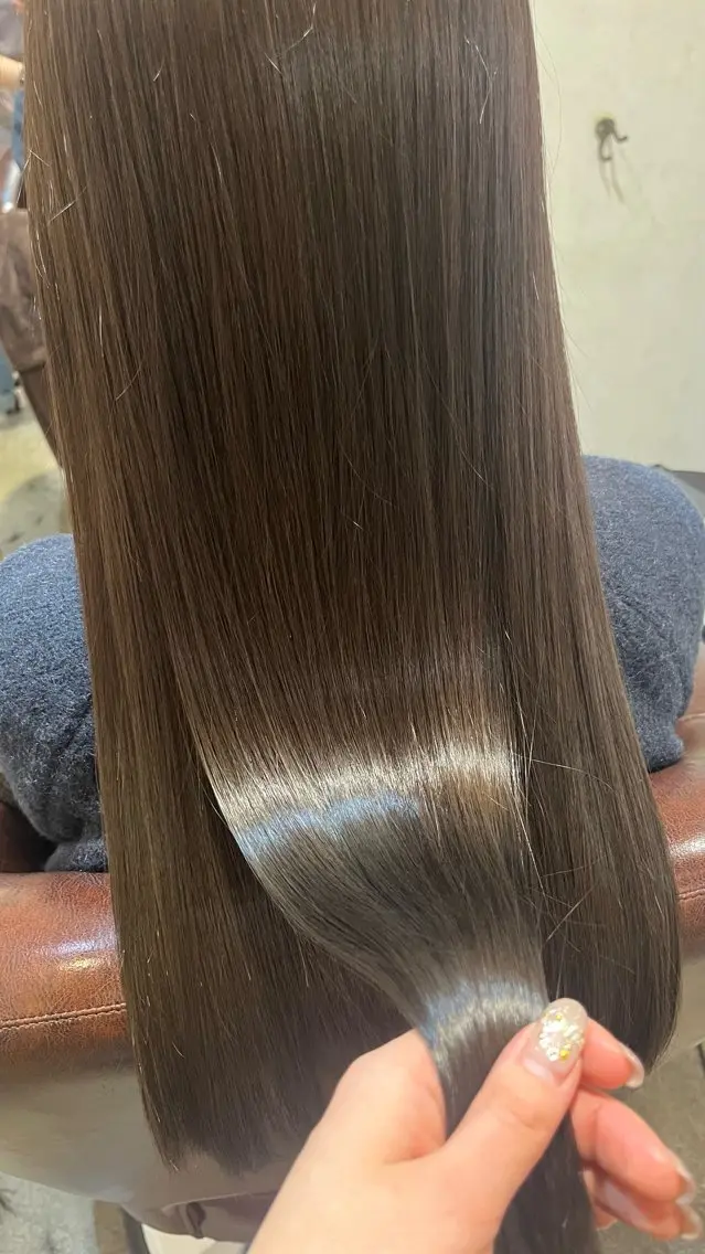 ロング カラー 透明感カラー グレージュ オリーブグレージュ オリーブグレー 🎀RUI/髪質改善 /美髪矯正/艶カラーのヘアスタイル