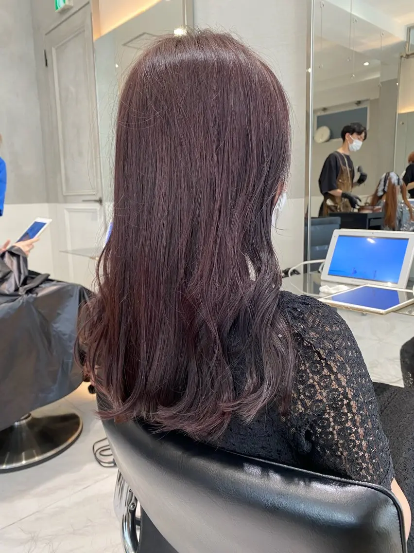 ロング カラー ブリーチ ダブルカラー ラベンダーカラー ラベンダーピンク ブリーチなしカラー ヘアカラー トリートメント ヘアセット 垢抜け/レイヤー /艶カラー🪼風香のヘアスタイル