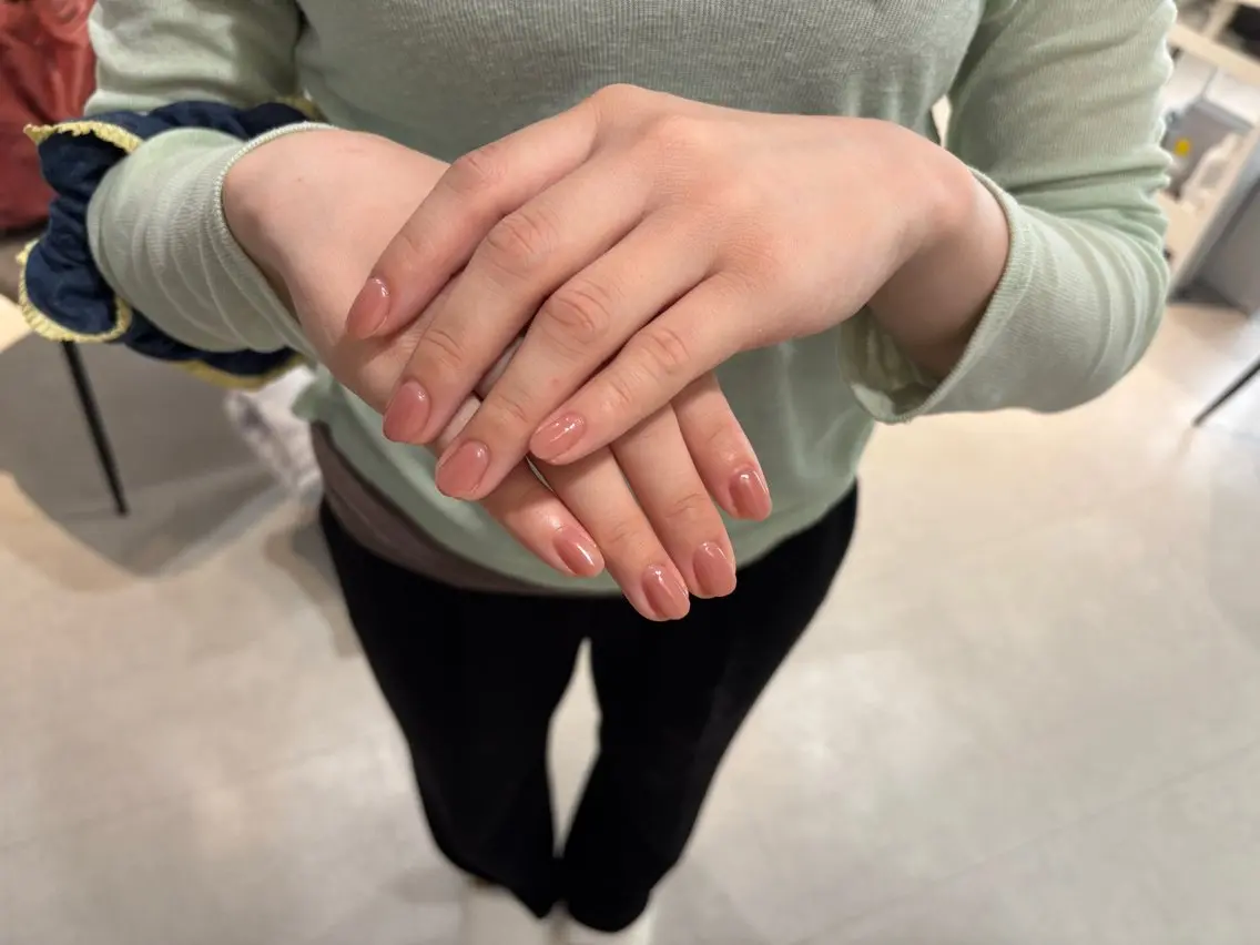 ネイル ワンカラーネイル Elpia🤎 nail salonのネイルデザイン