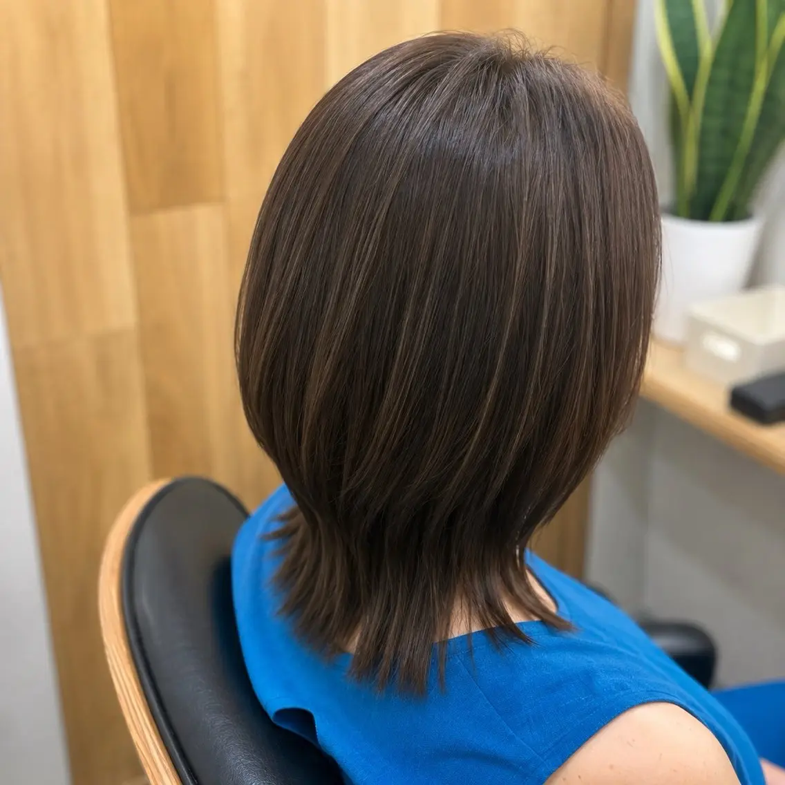 ミディアム カット ヘアカラー トリートメント 白鳥 正孝のヘアスタイル