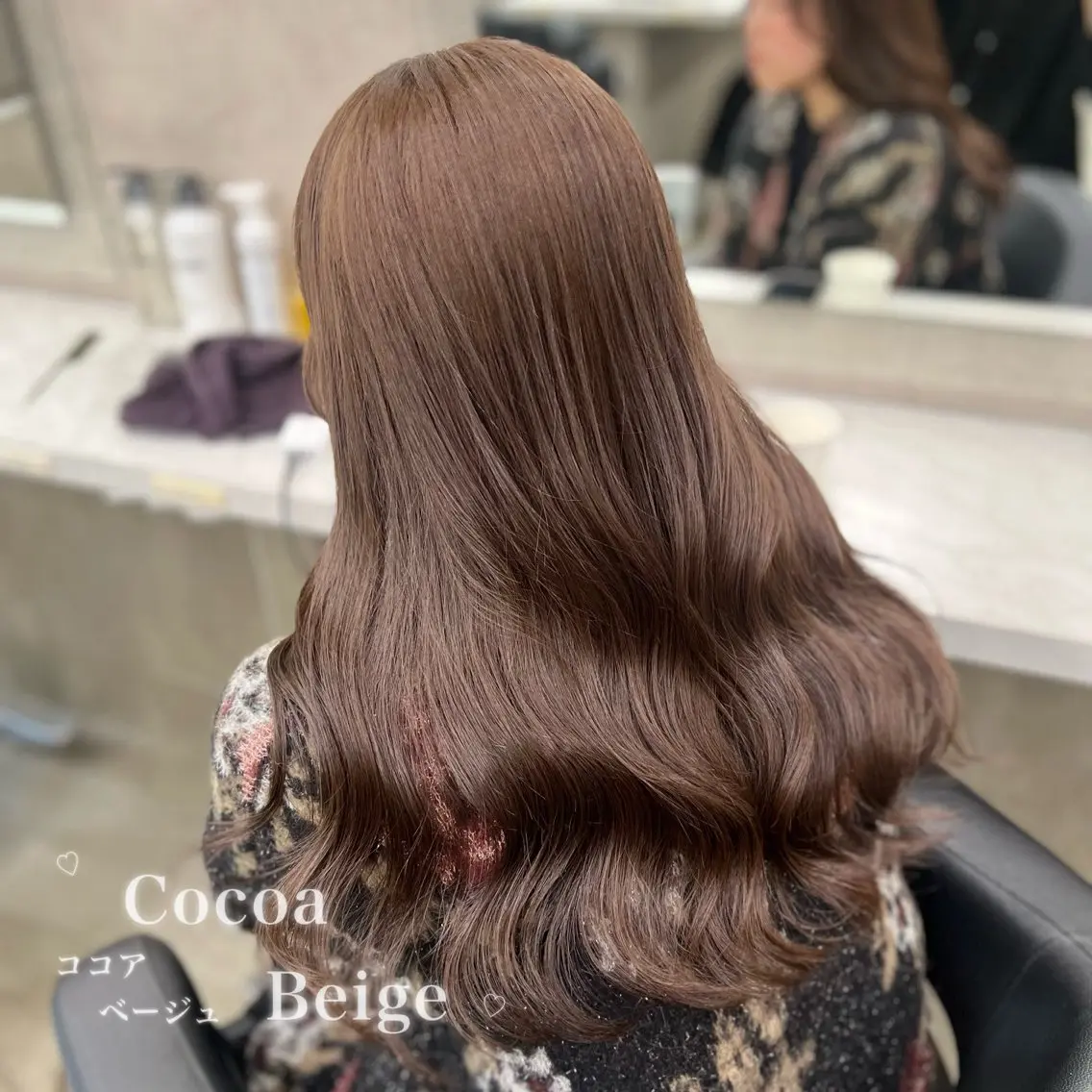ロング カラー 韓国風艶髪🎀 暖色カラー🤍のヘアスタイル