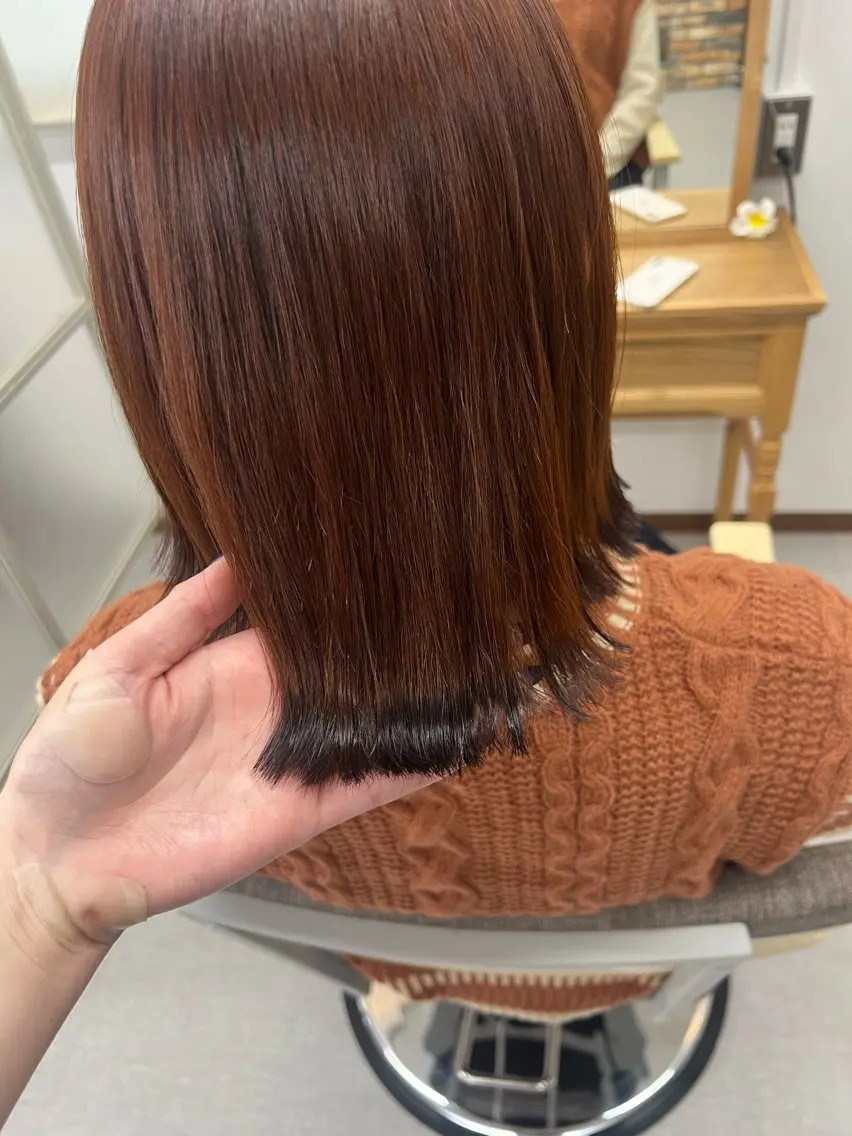 ミディアム カラー 松本 菜那のヘアスタイル