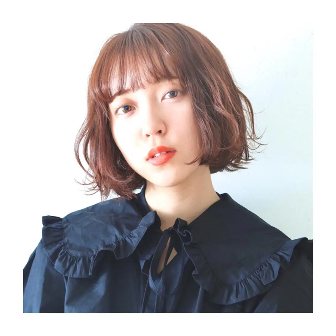 ショート カラー パーマ ヘアアレンジ ゆさこのか ダブルカラー／縮毛のヘアスタイル