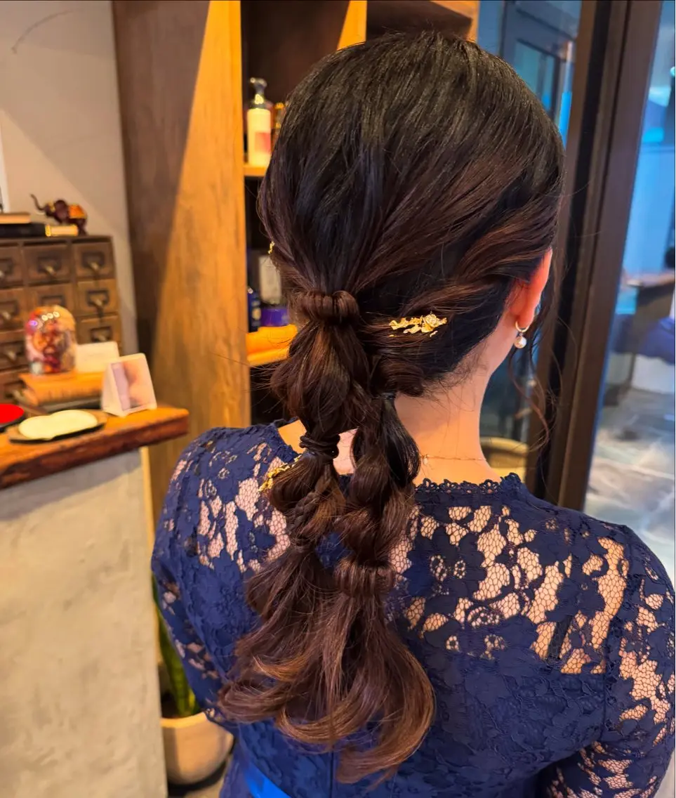 ロング ヘアアレンジ ヘアセット 6/29まで 💐🤍理保のヘアスタイル