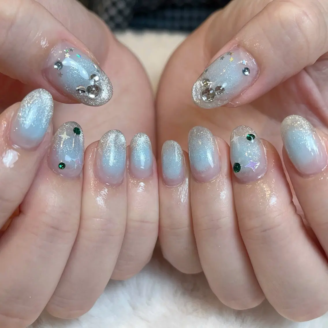 ネイル キラキラネイル ハンドネイル ハンドケア AME NAIL STUDIO小山店のネイルデザイン
