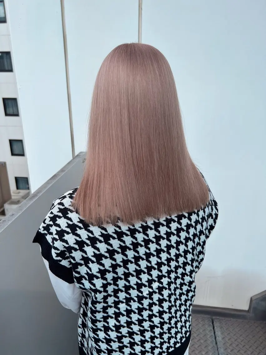 セミロング ヘアカラー トリートメント ヘアセット ケアブリーチ/まつパ マツエク/sEnAのヘアスタイル
