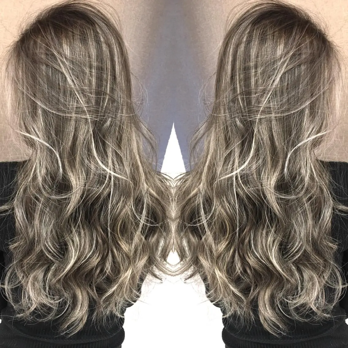 ロング カラー ハイライトカラー 3Dハイライト ハイライト ヘアカラー トリートメント 井上 一平のヘアスタイル