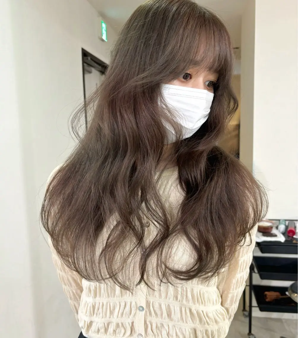 ロング カラー ヘアカラー mizuki/ピンク ベージュ.レイヤーのヘアスタイル