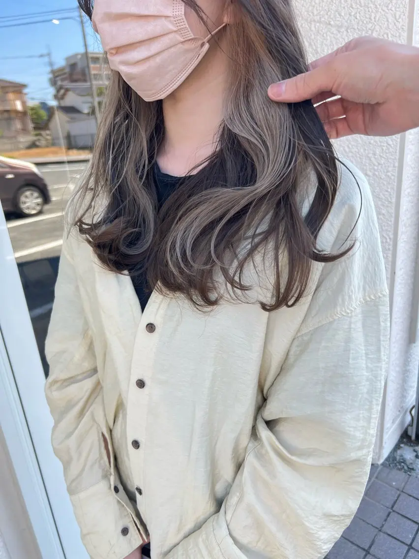 ロング ボブ 髪質改善 韓国風ヘア レイヤーカット 縮毛矯正 suii..hair designのヘアスタイル