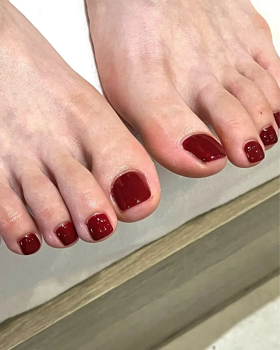 ネイル ワンカラーネイル フットネイル fun the nail ayakaのネイルデザイン