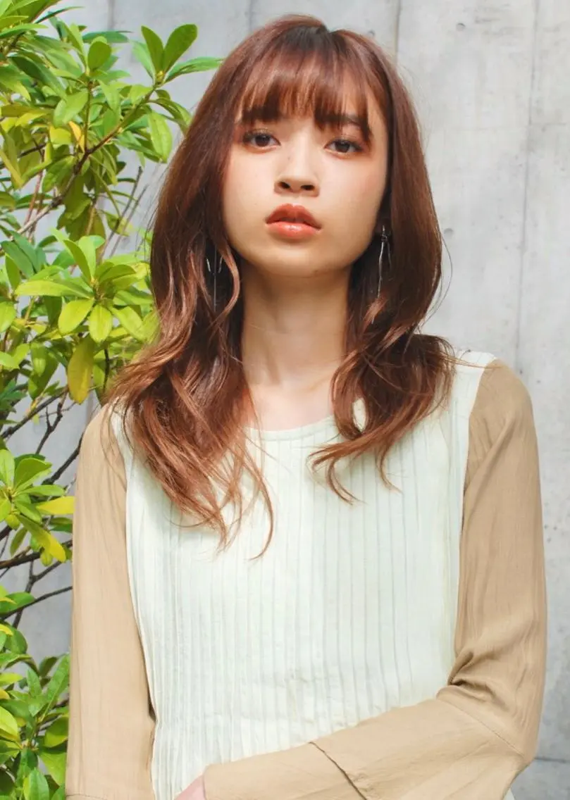 デザインカット+リタッチカラー+パーマ（シャンプーブロー込）の写真