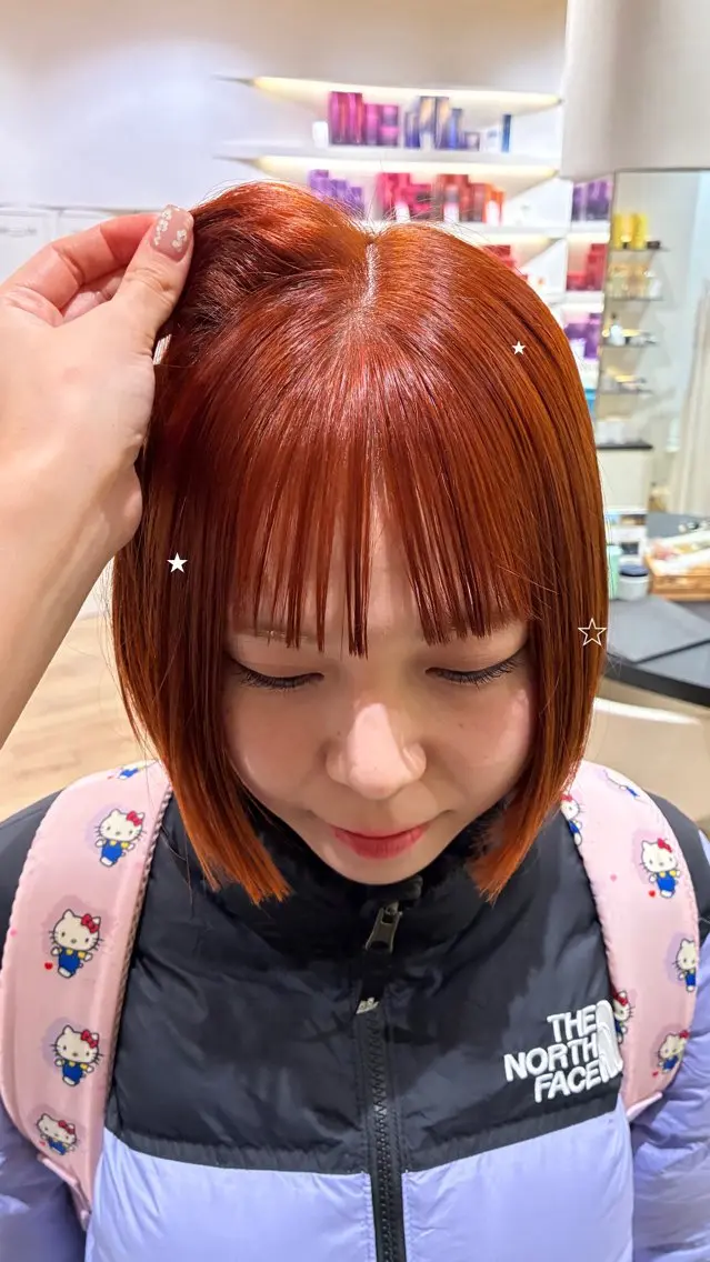 【カット+ワンカラー】似合わせカットと艶カラーで綺麗に仕上げます✨の写真