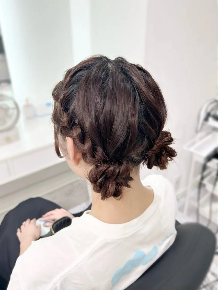 セミロング ヘアアレンジ ヘアセット ヘアセット専門店 Rのヘアスタイル
