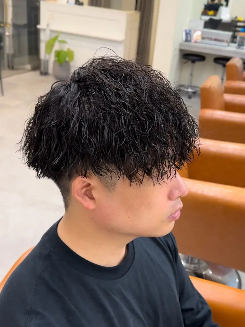 パーマ ヘアアレンジ メンズ メンズパーマ カット パーマ 梅田/メンズパーマ /短髪/田中崇奨のヘアスタイル
