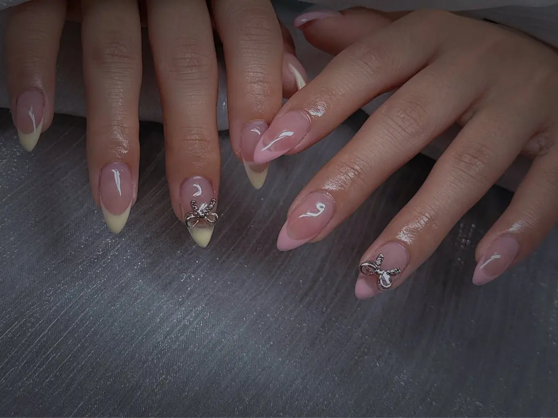 ネイル リボン ハンドネイル Yumi nailのネイルデザイン