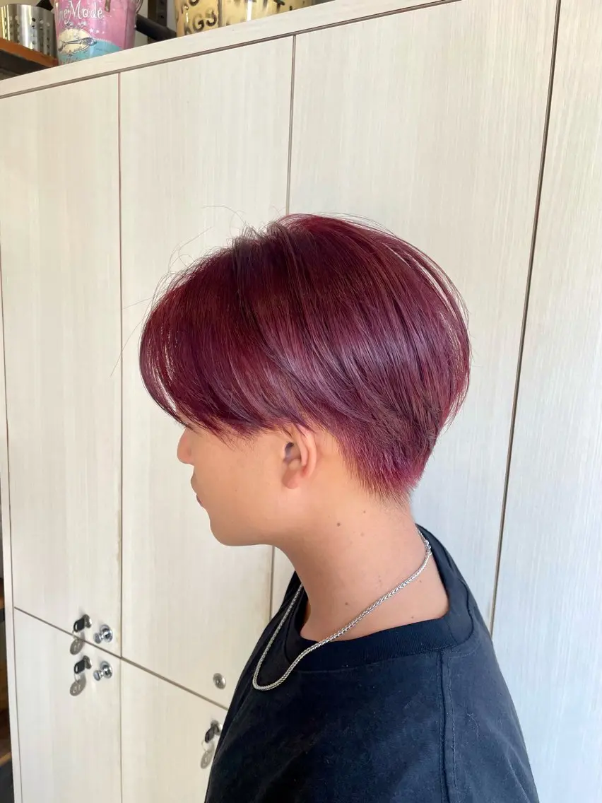 ショート メンズ カット ヘアカラー オオシマ ミユのヘアスタイル