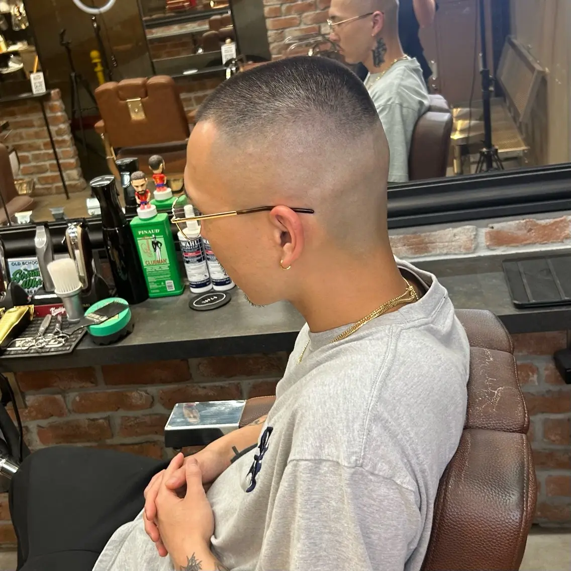 ショート メンズ ボウズ フェードカット カット 💈針金パーマ/ ソフトアフロ💈望愛のヘアスタイル
