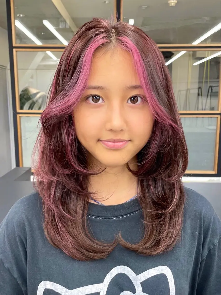 ロング カラー ヘアアレンジ ヘアカラー 透明感カラー/髪質 改善🎀suzukaのヘアスタイル