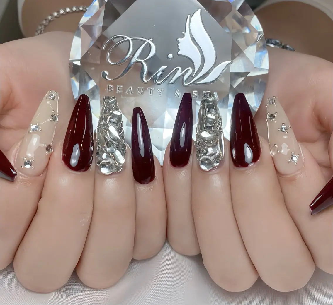 ネイル アートネイル ロングネイル ニュアンスネイル スカルプネイル ネイルチップ ハンドネイル Rin Nail 新大久保店のネイルデザイン