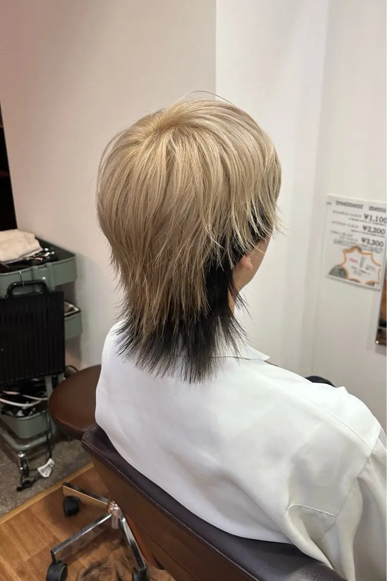 ショート カラー ヘアアレンジ メンズ メンズブリーチ ブリーチ レイヤーカット 原田 歩実のヘアスタイル