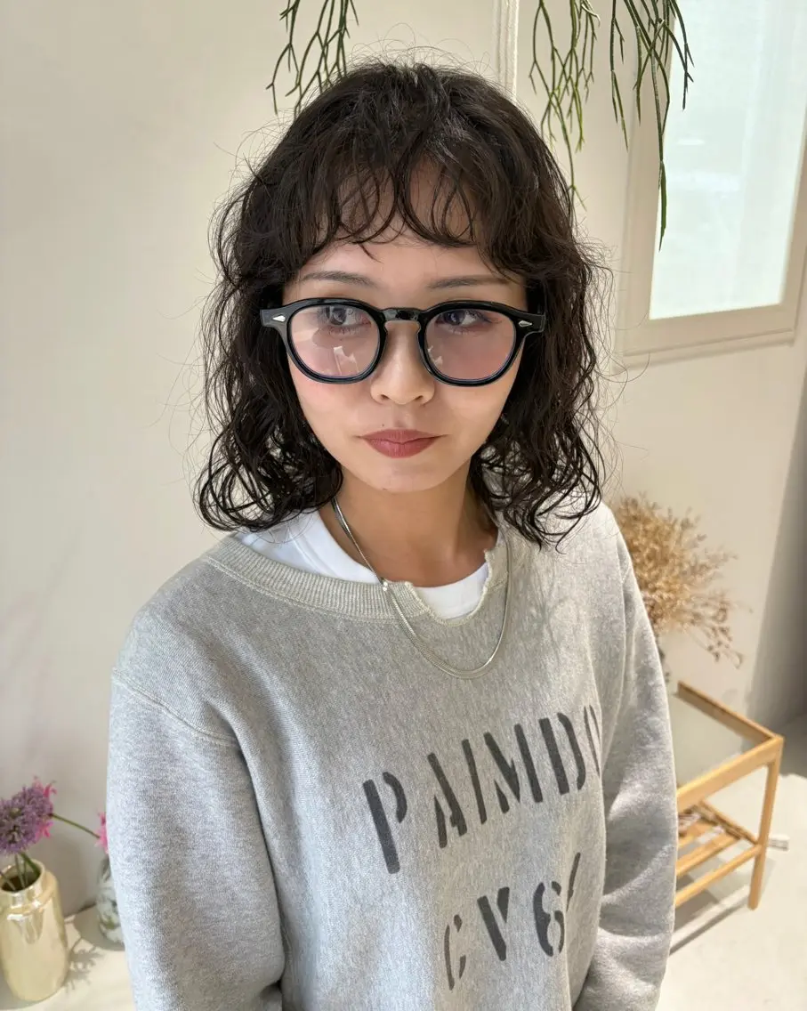 パーマ 髪質改善 酸性ストレート ニュアンスパーマ ストレートパーマ 🪻花屋併設🪻秀島 有紀のヘアスタイル
