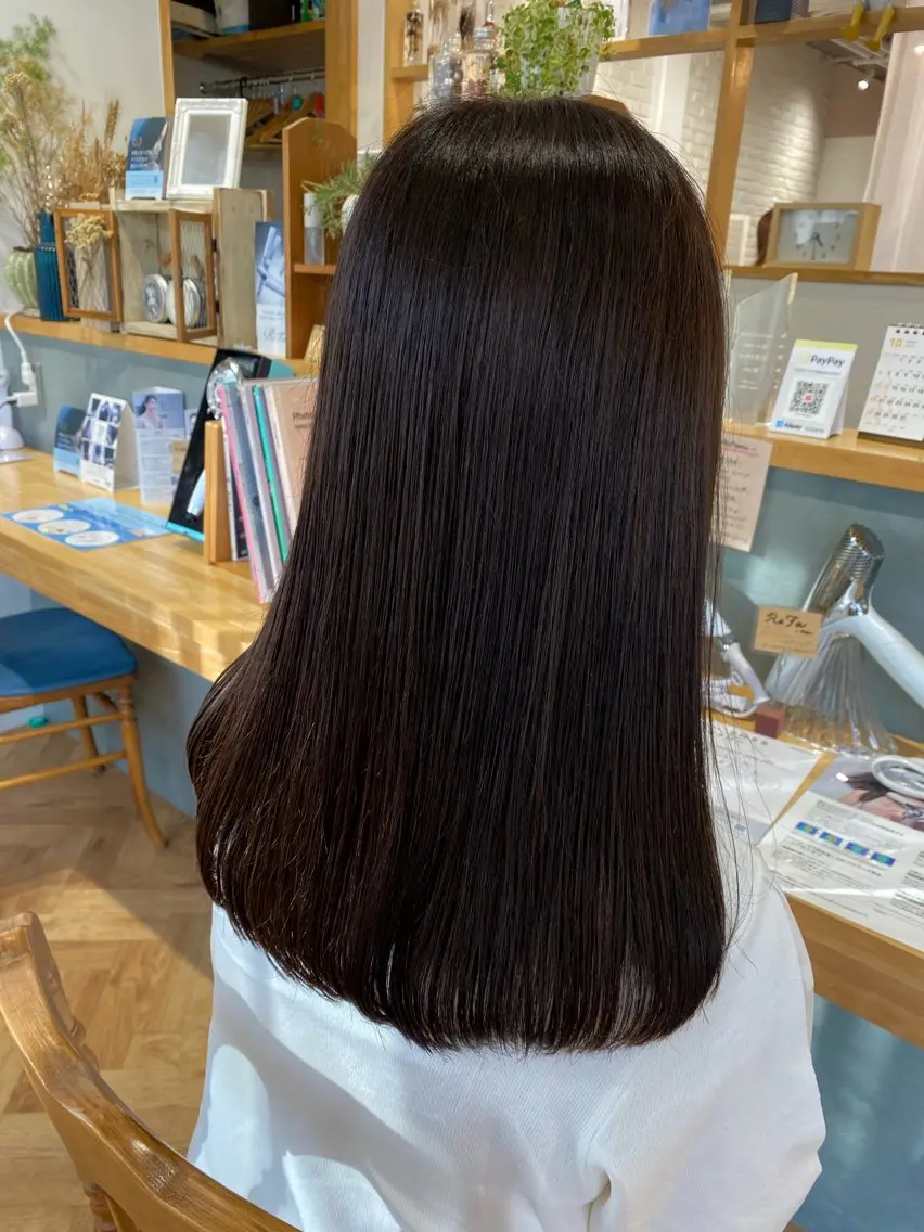 セミロング カット ヘアカラー トリートメント merc.🪸🫧 土居春菜のヘアスタイル