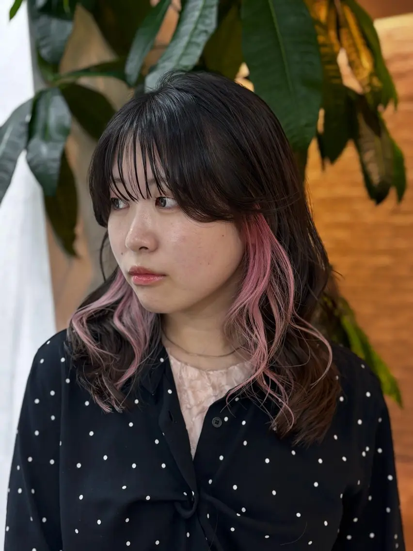 セミロング カラー ヘアカラー トリートメント Viot 銀座 樋口 桃佳のヘアスタイル