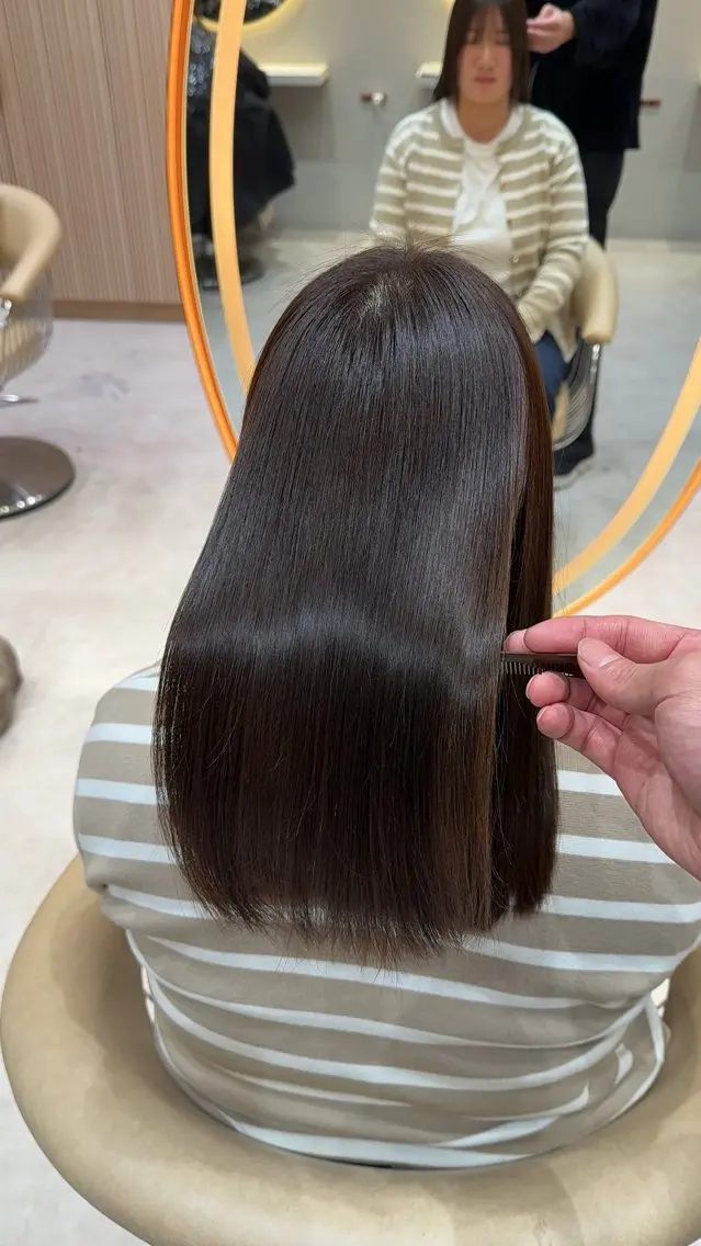 セミロング カラー カット ヘアカラー 縮毛矯正 縮毛矯正✨🫧 レイヤー川村利幸のヘアスタイル