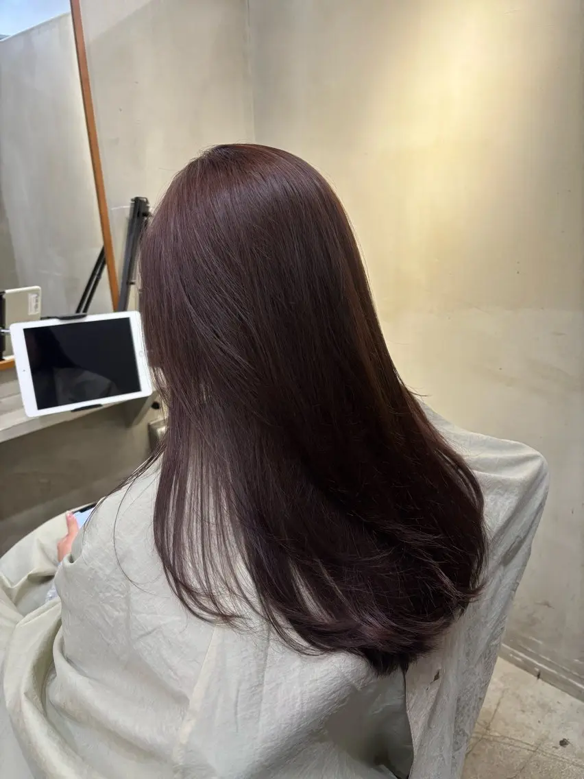 ロング カラー ブリーチ ブラウンカラー ダブルカラー ブリーチなしカラー ヘアカラー 中園康 /カラー/ブリーチのヘアスタイル