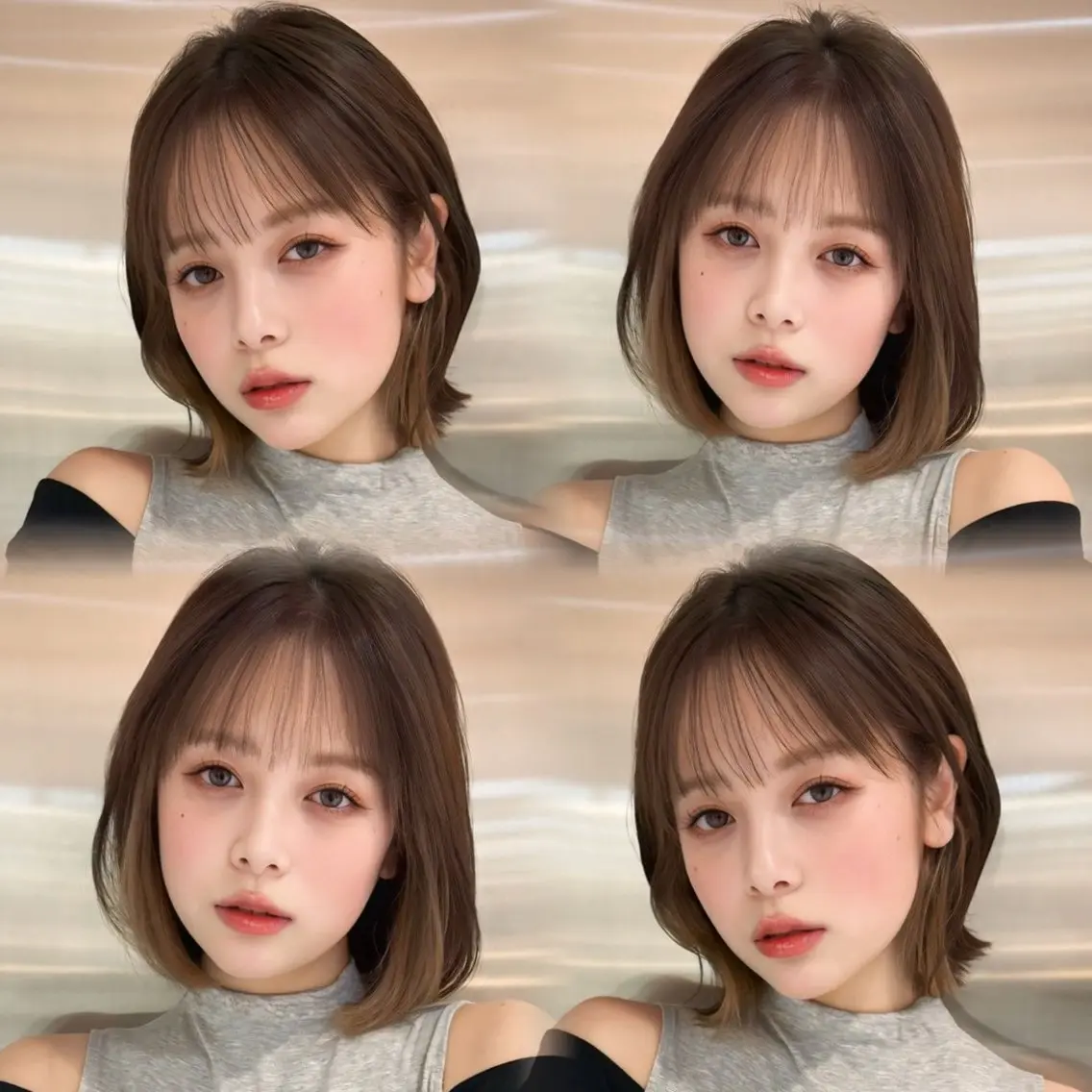 ショート ヘアアレンジ ボブレイヤー ボブ 韓国風ヘア レイヤーカット ワンホンヘア 韓国ヘア/ロー レイヤー/Rumiのヘアスタイル