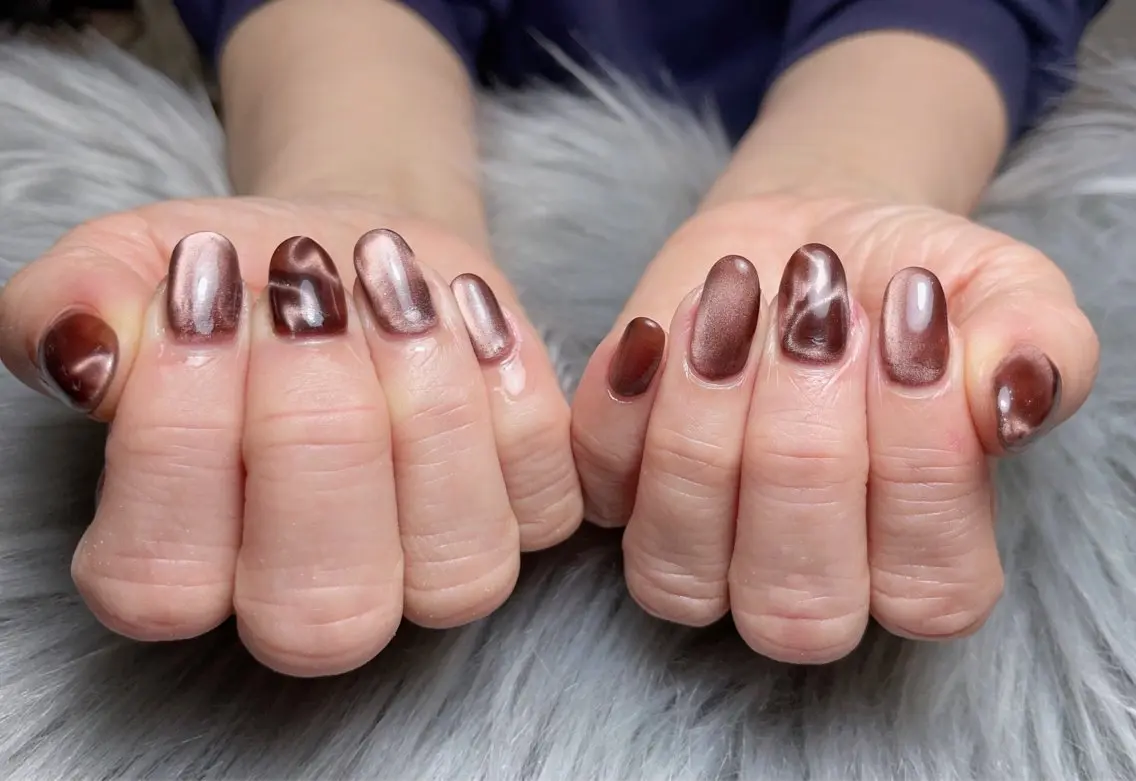 ネイル ジェルネイル ハート マグネットネイル パラジェル シンプルネイル ハンドネイル BLANC.nail yuuのネイルデザイン