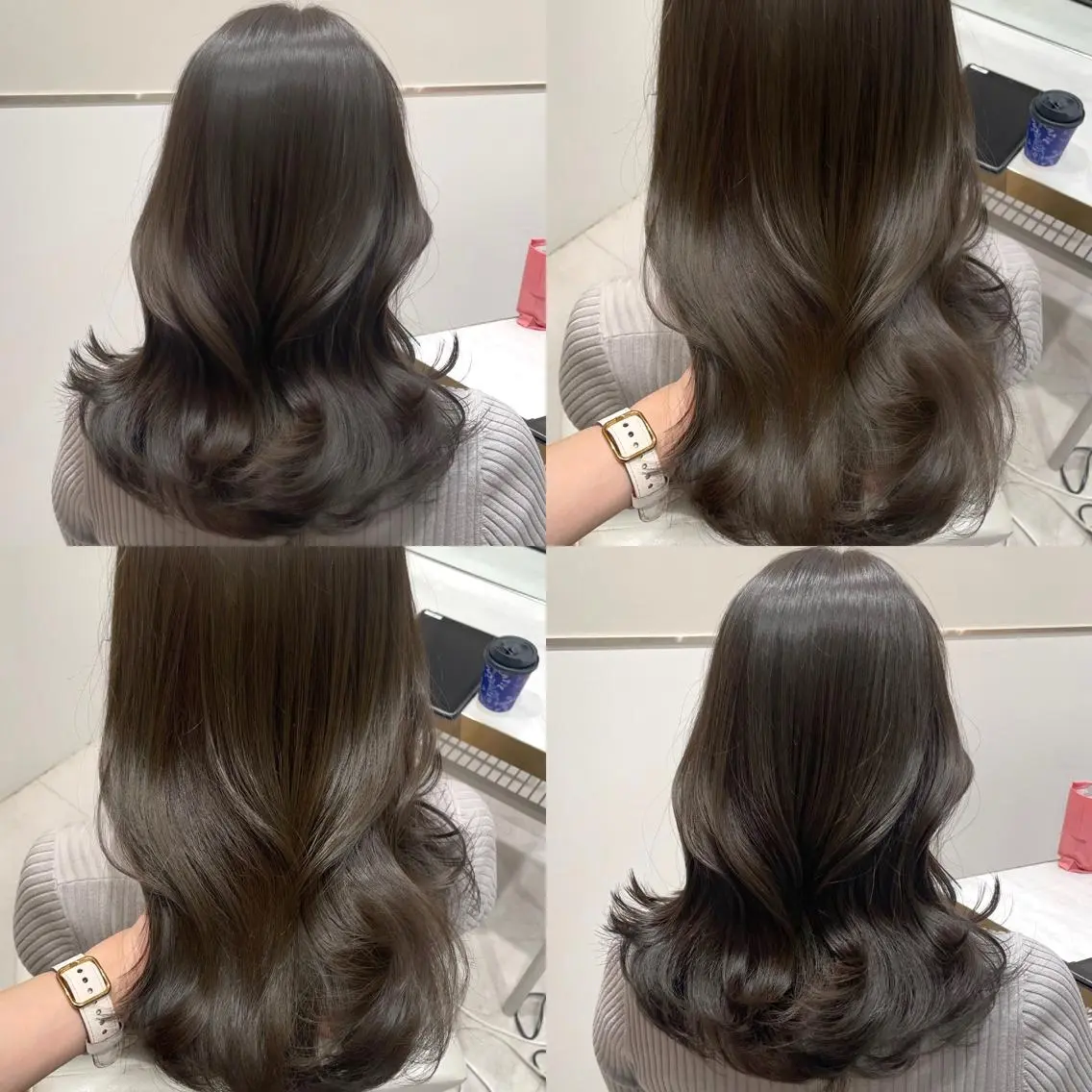 ロング カラー ヘアアレンジ 🤎小顔レイヤー /ベージュ🤎友香のヘアスタイル
