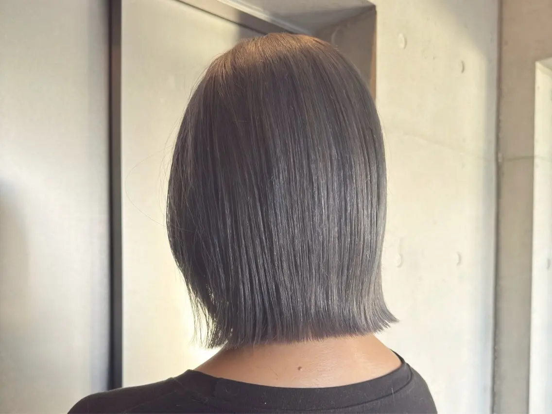 セミロング カラー ラベンダーカラー ラベンダーグレー カット ヘアカラー トリートメント 柔め透明感血色カラー 暖色/レイヤー/ゆいのヘアスタイル