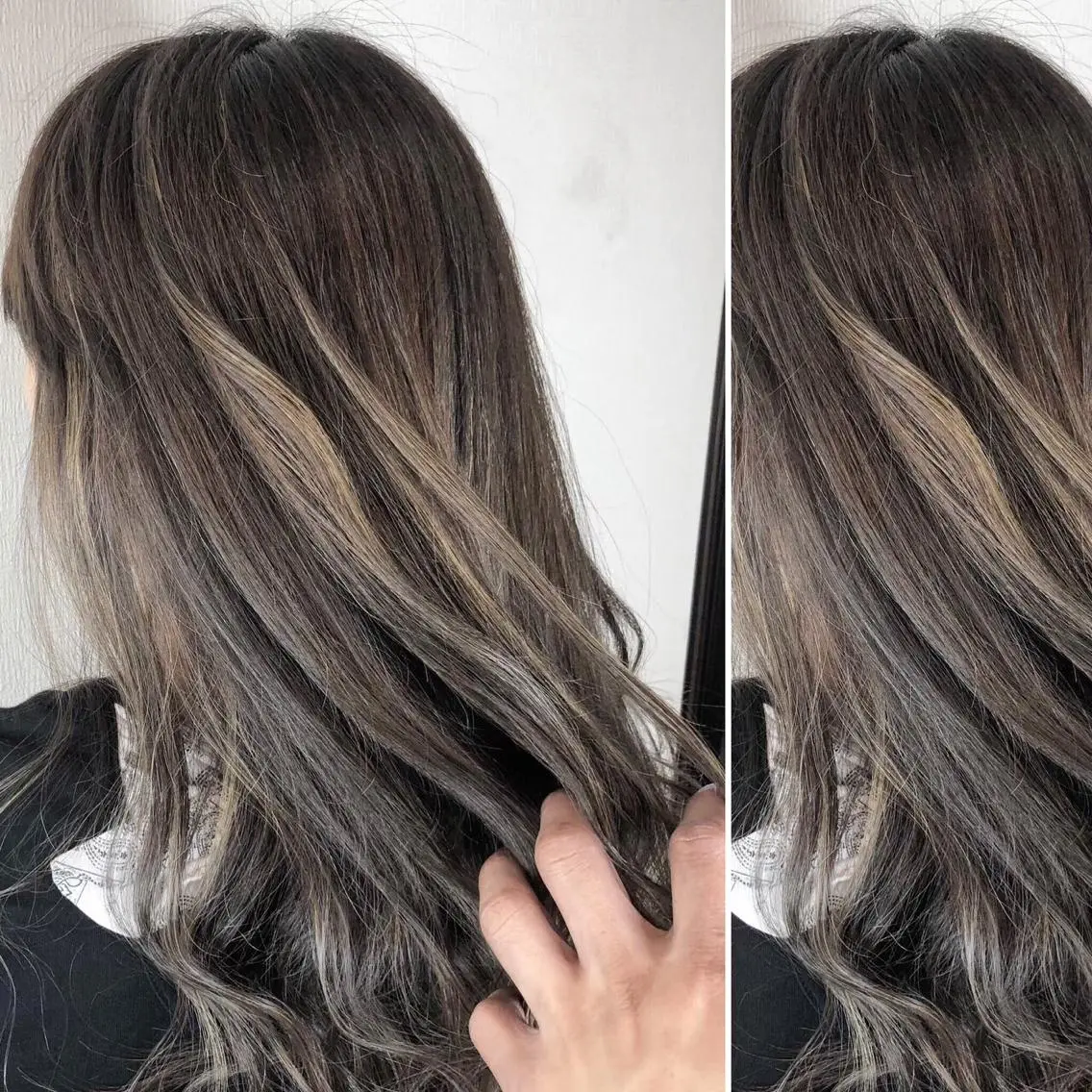 ミディアム カラー カット トリートメント JuNブリーチに 縮毛矯正するプロのヘアスタイル
