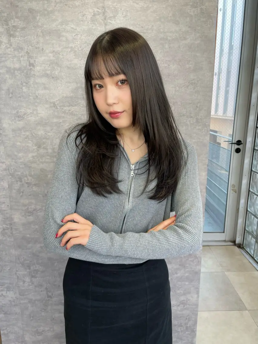 ロング くびれヘア 韓国風ヘア レイヤーカット あいう えおのその他イメージ