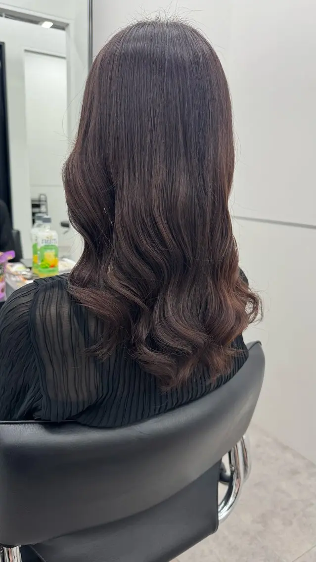 ロング パーマ カット パーマ デジタルパーマ🫧 韓国風ヘア🫧サクラのヘアスタイル