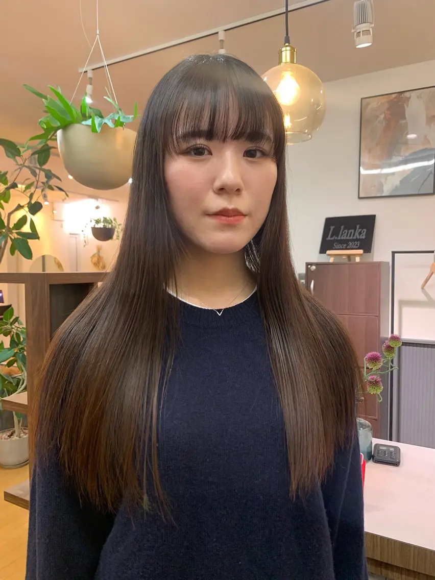 ロング カラー 髪質改善 トリートメント カワクボ ソラのヘアスタイル