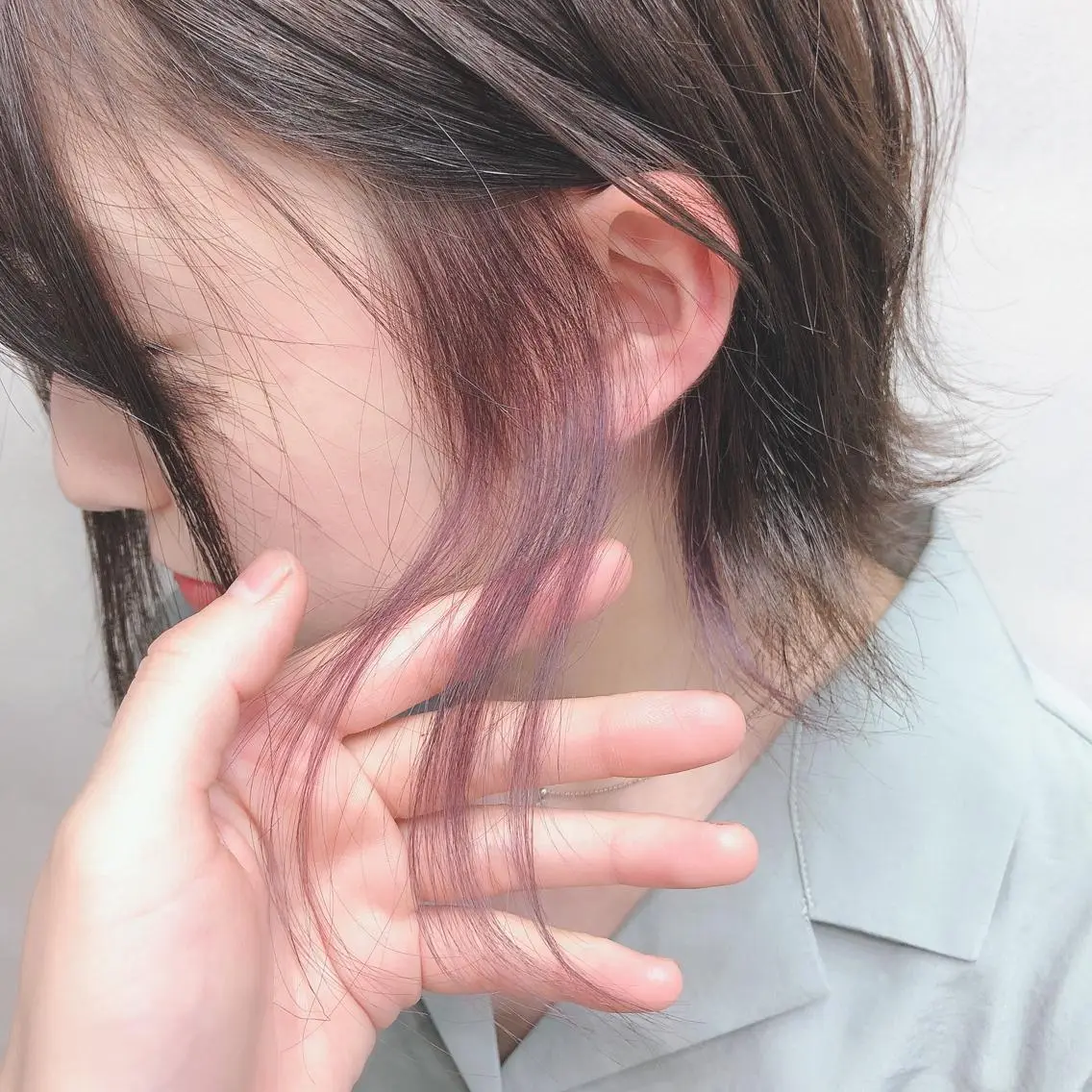 ミディアム カラー イヤリングカラー FAAM Tsuneのヘアスタイル