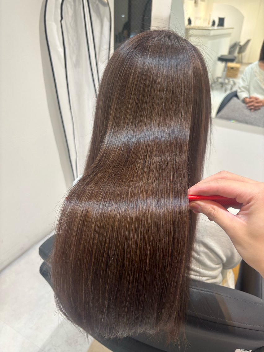 ロング カラー パーマ Emuest 北谷 瑠仁のヘアスタイル