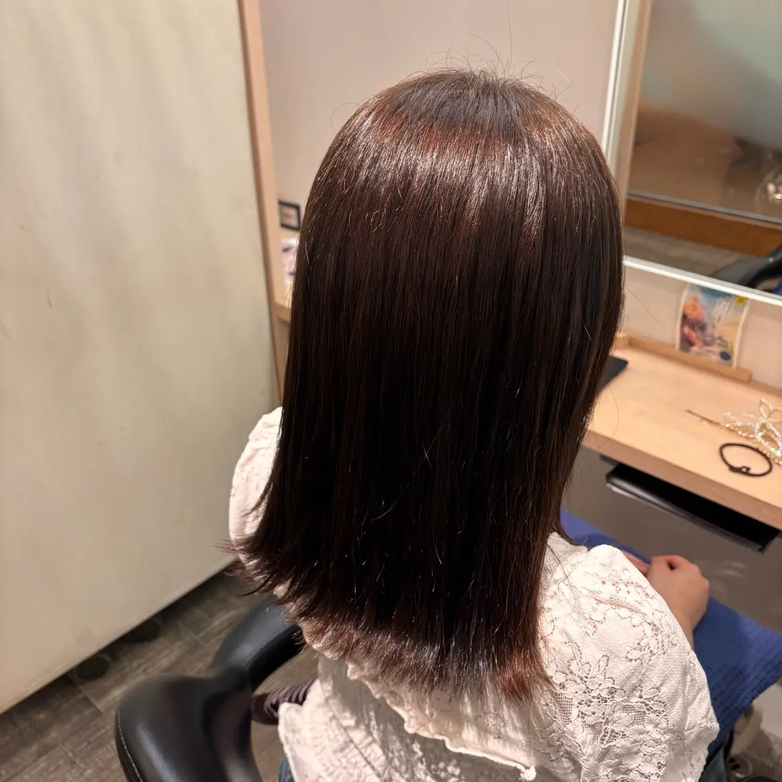 ヘアカラー＋髪質改善トリートメント＋カットの写真