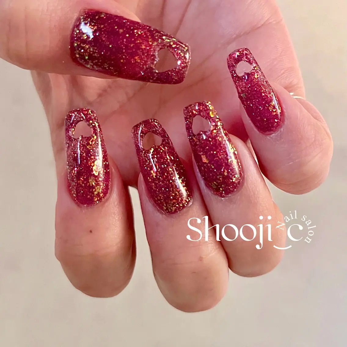 ネイル ジェルネイル ハート Shooji_c Nail salonのネイルデザイン