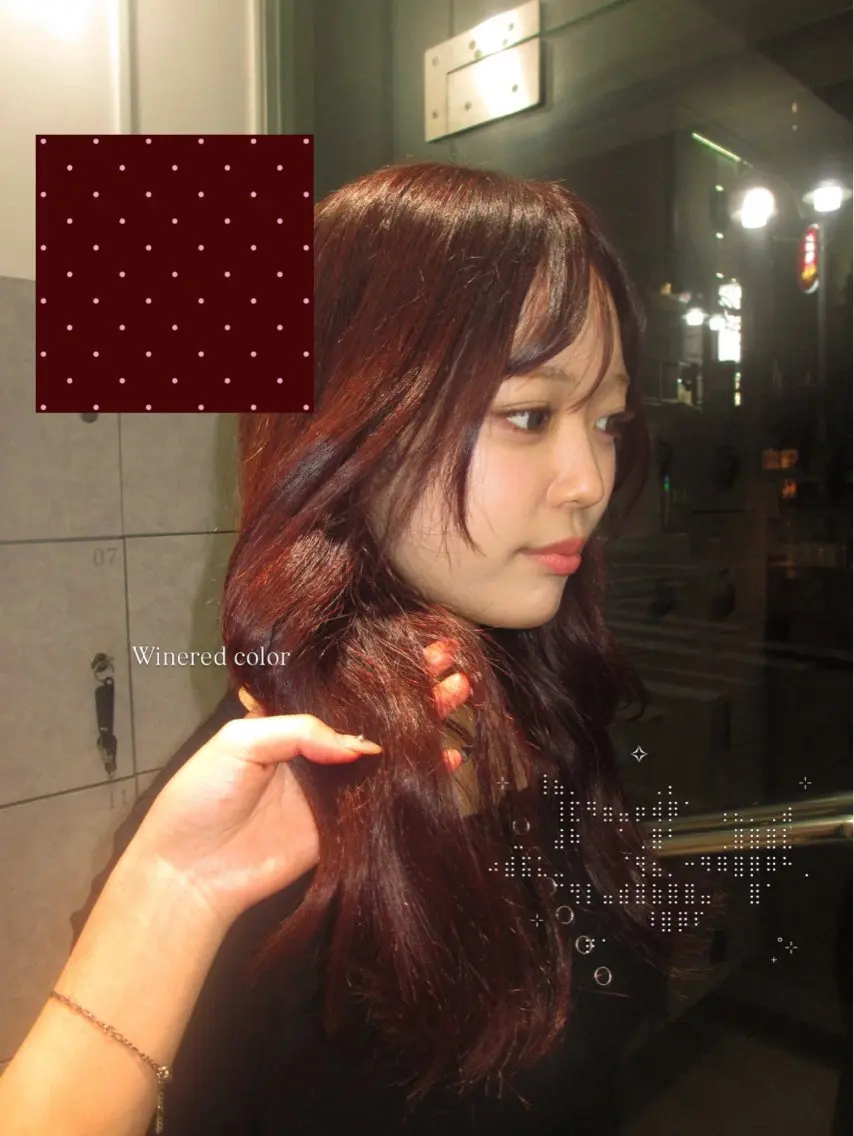 【𝘄𝗶𝗻𝗲 𝗿𝗲𝗱・暖色カラー🍒】Onecolorの写真