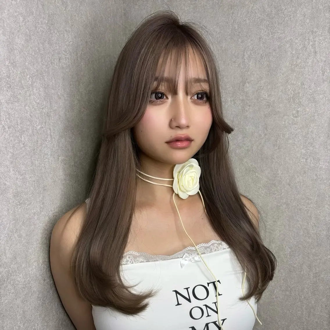 ロング カラー ブリーチ グレージュ 🎀𝑆𝐴𝑅𝐴 /レイヤーカット🎀のヘアスタイル