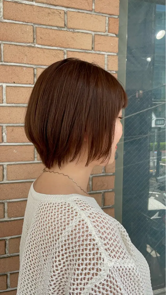 ショート 🔥コテ巻き風 ボブパーマ🔥のヘアスタイル